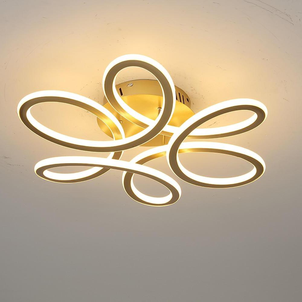 Swirl Flower Dimmable LED Flush Mount Ceiling Light - Aluminum