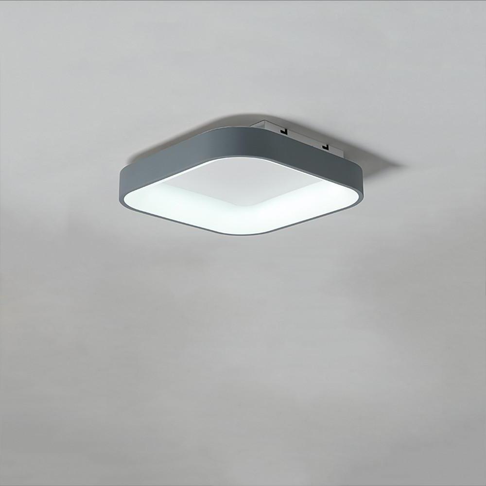 Square Modern LED Flush Mount Ceiling Light – Metal & Acrylic