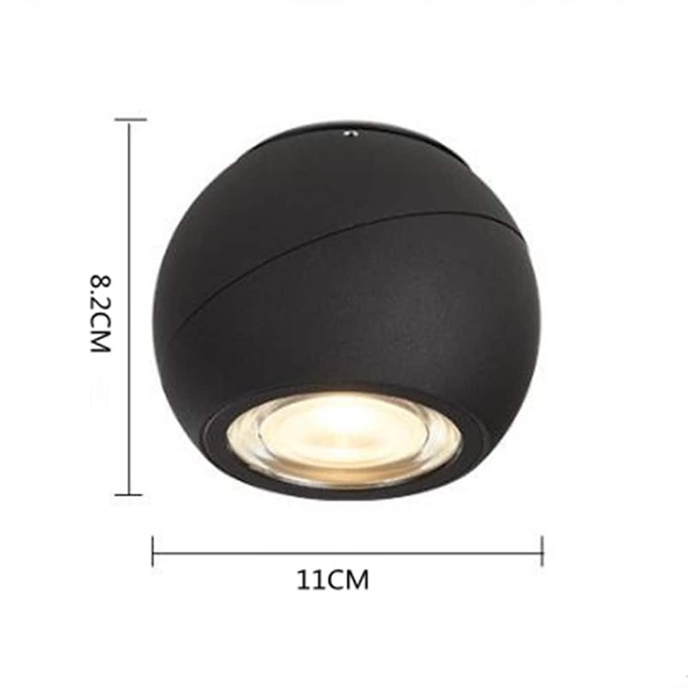 Minimalist Globe LED Flush Mount Ceiling Light | Aluminum Spotlight