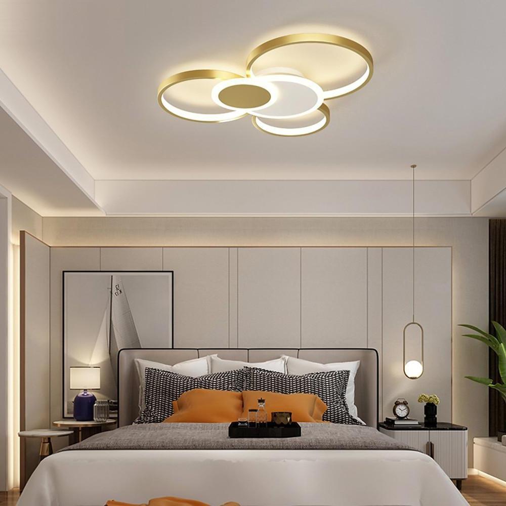Modern LED Flush Mount Ceiling Light Eclipse Geometric Design Acrylic