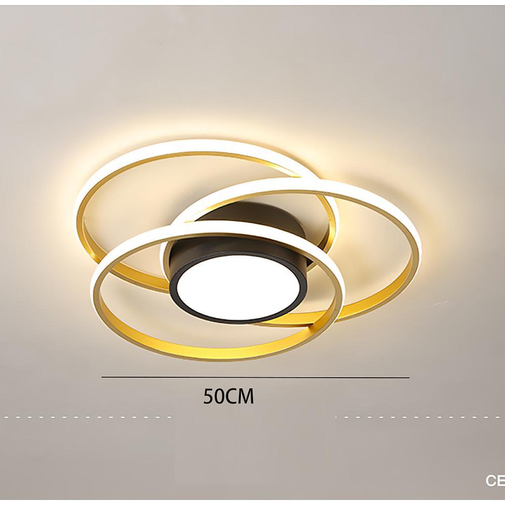 Modern Multi-Circle Flush Mount LED Ceiling Light in Gold
