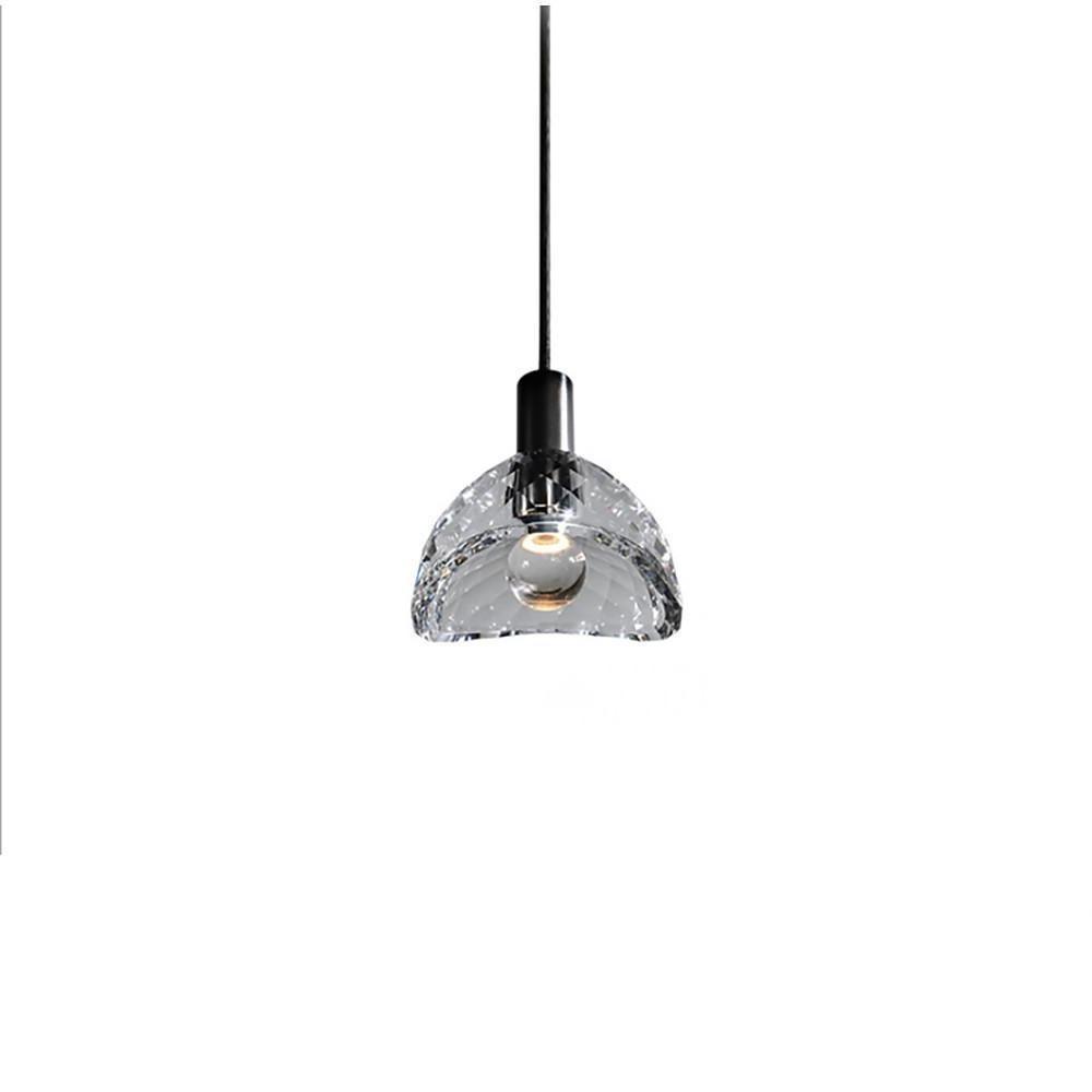 Nordic Crystal Pendant Light with Copper Finish & Integrated LED