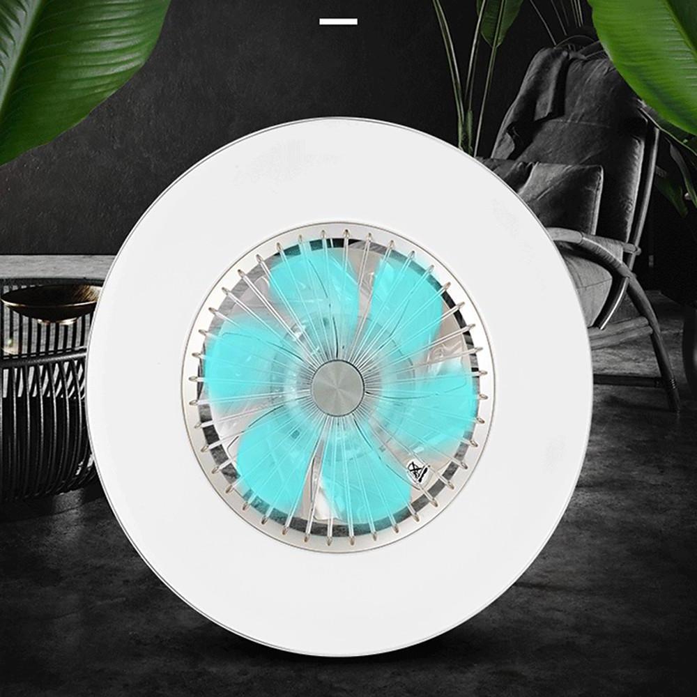 Dimmable Bladeless Ceiling Fan with LED Light and Remote Control