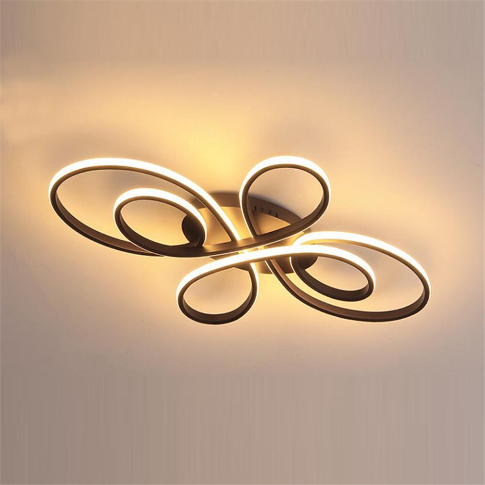 Wave Nordic Flush Mount Ceiling Light - Dimmable LED Silica Gel