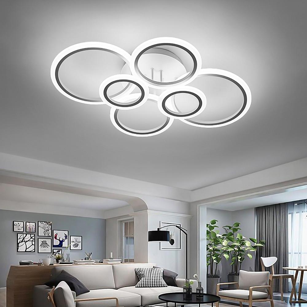 Geometric LED Flush Mount Ceiling Light - Modern Aluminum Design