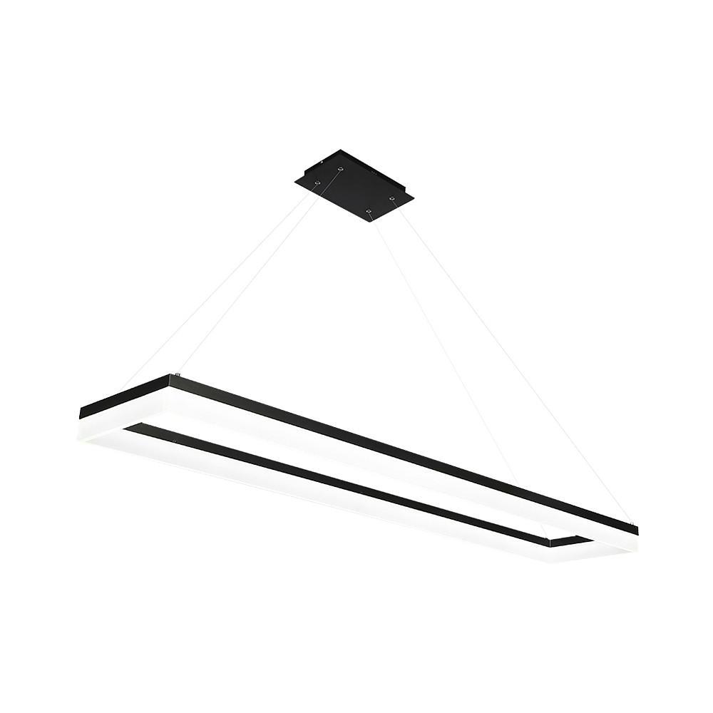 Modern Rectangular LED Pendant Light - Aluminum & Acrylic