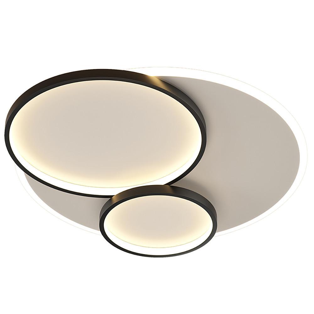 Modern 3-Circle LED Flush Mount Ceiling Light - Metal & Acrylic