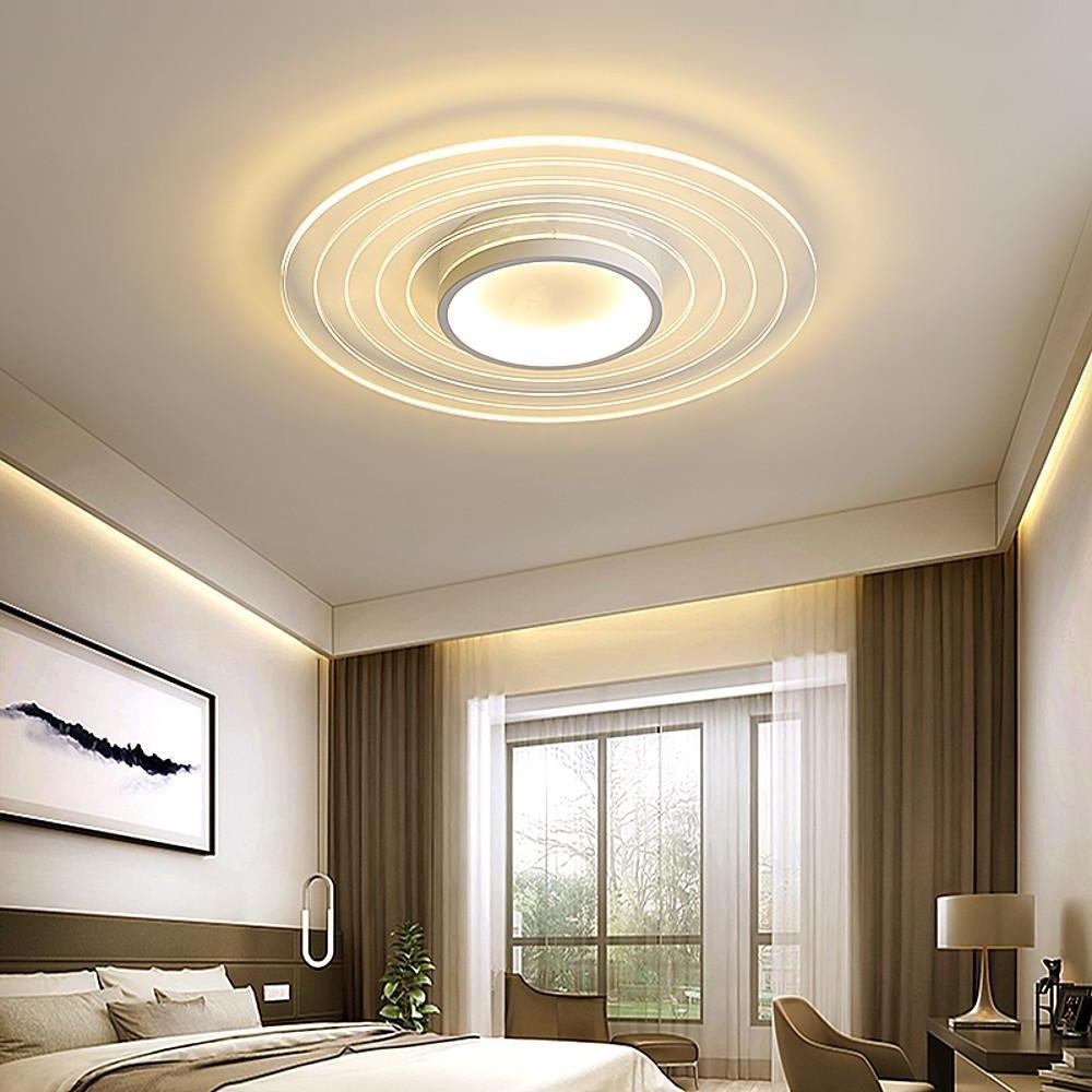 Modern Multi-Circle Dimmable LED Flush Mount Ceiling Light