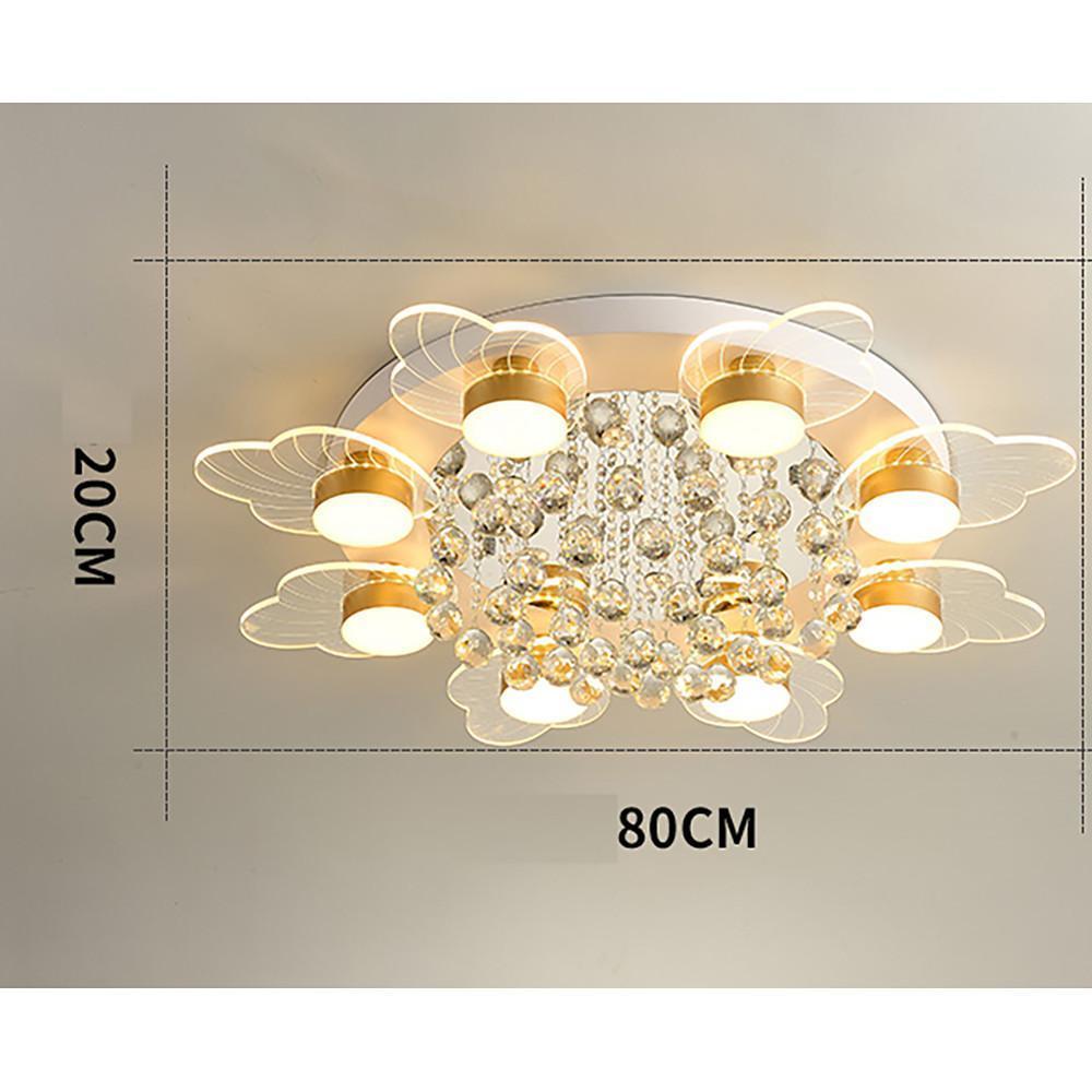 Flower Design Flush Mount Ceiling Light Metal Acrylic LED