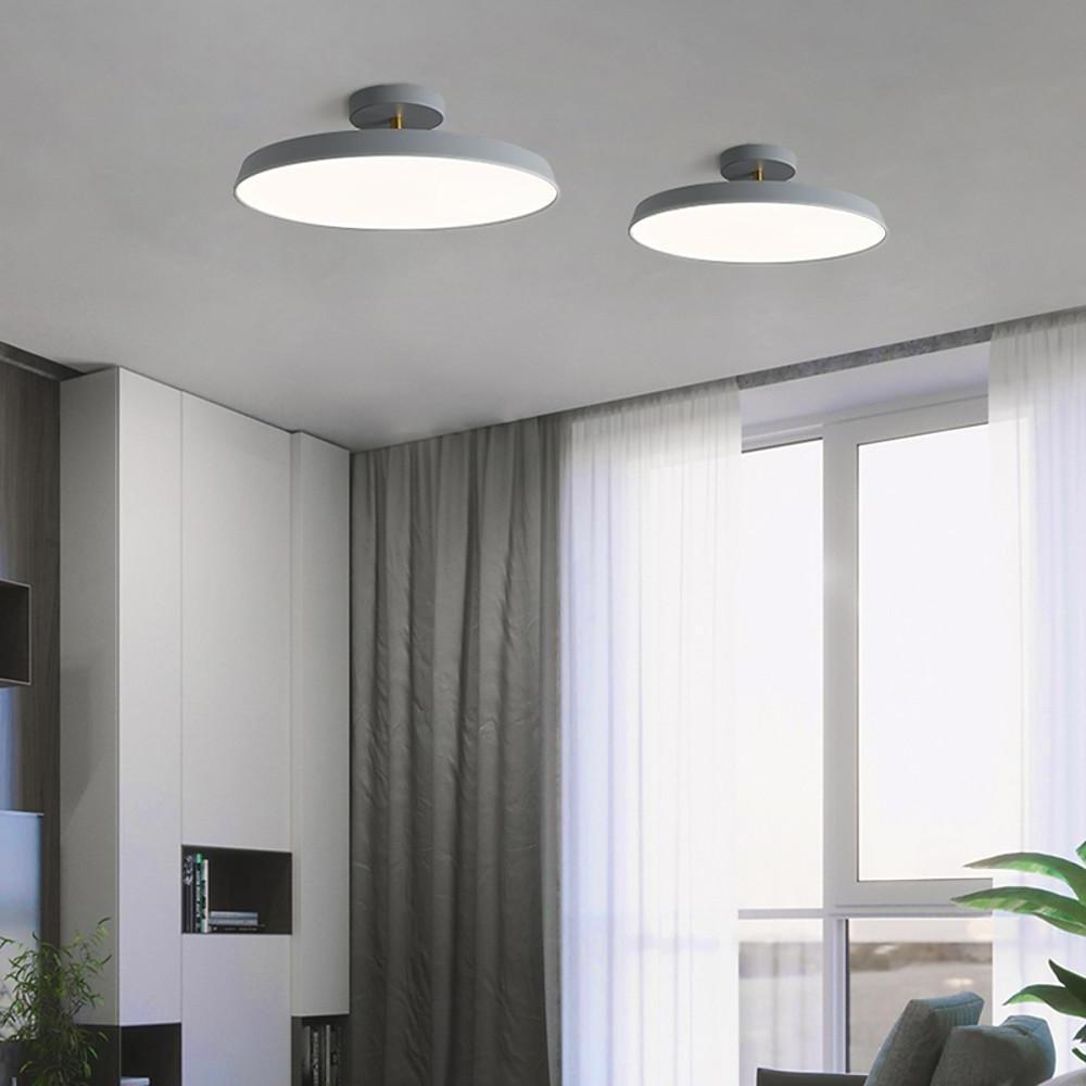Adjustable Circular LED Semi-Flush Mount Ceiling Light