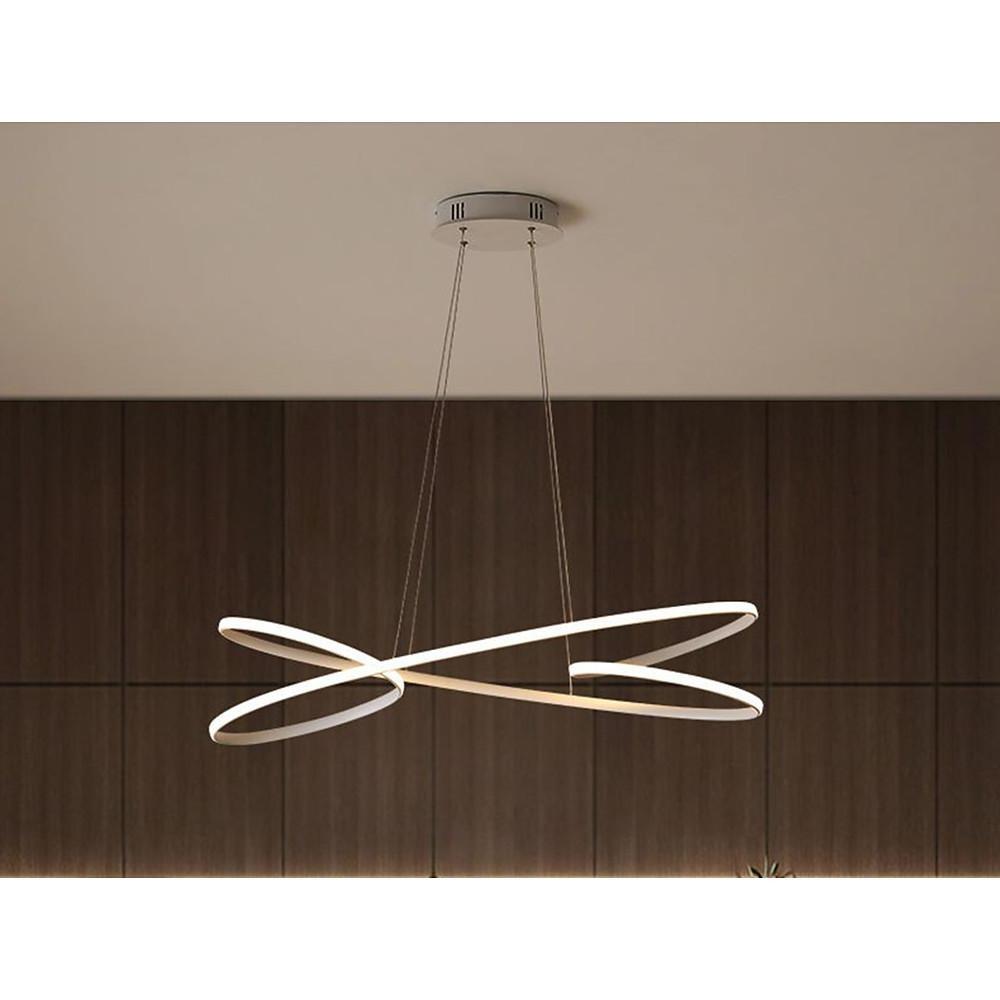 Modern Wave Ribbon LED Chandelier Aluminum Acrylic Pendant