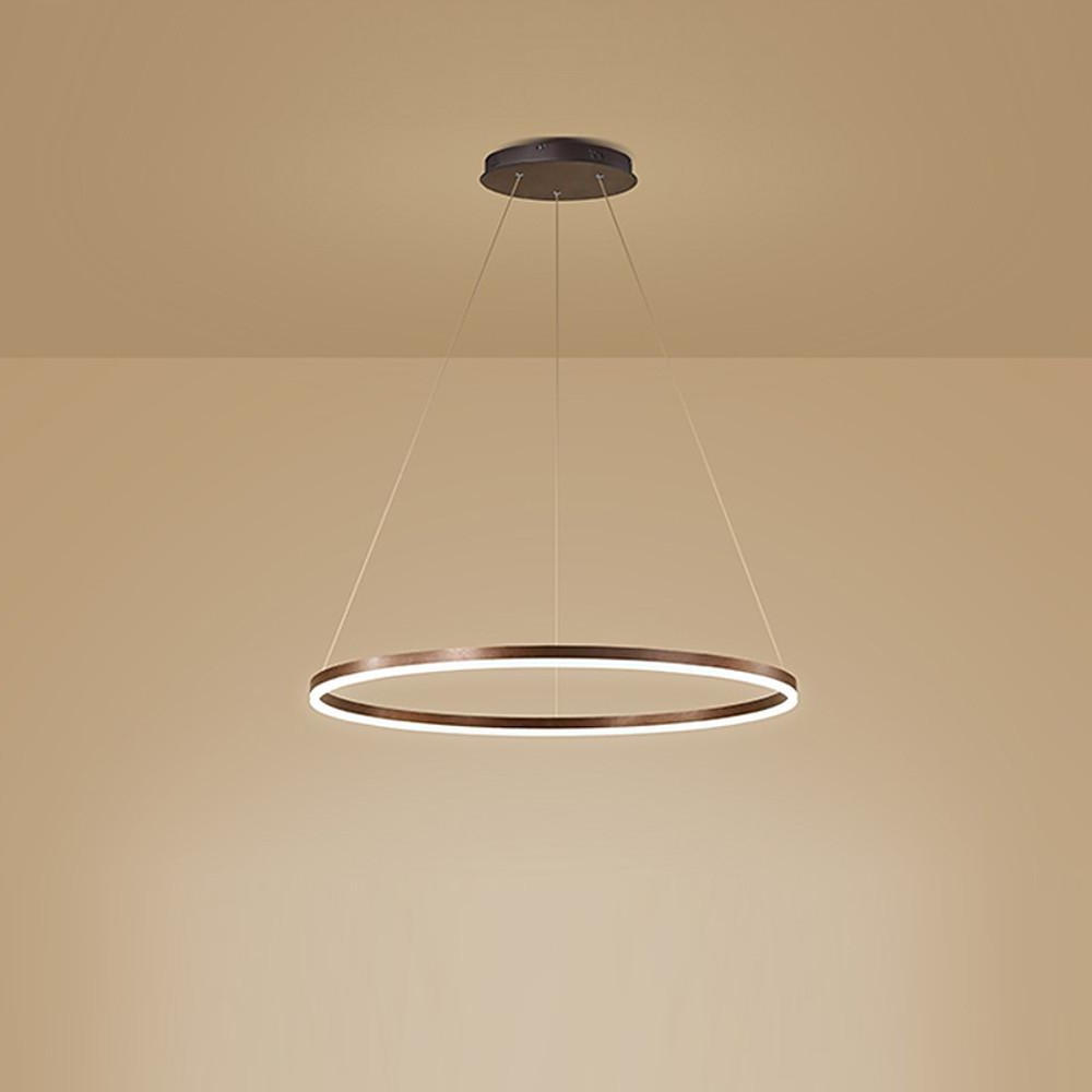 Modern Circle LED Pendant Light Dimmable Aluminum Chandelier