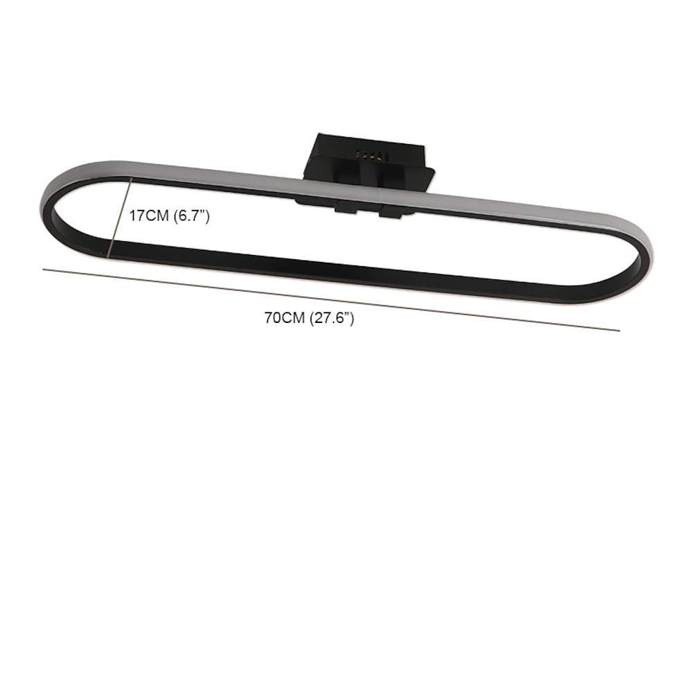 Rounded Rectangle Dimmable LED Flush Mount Ceiling Light