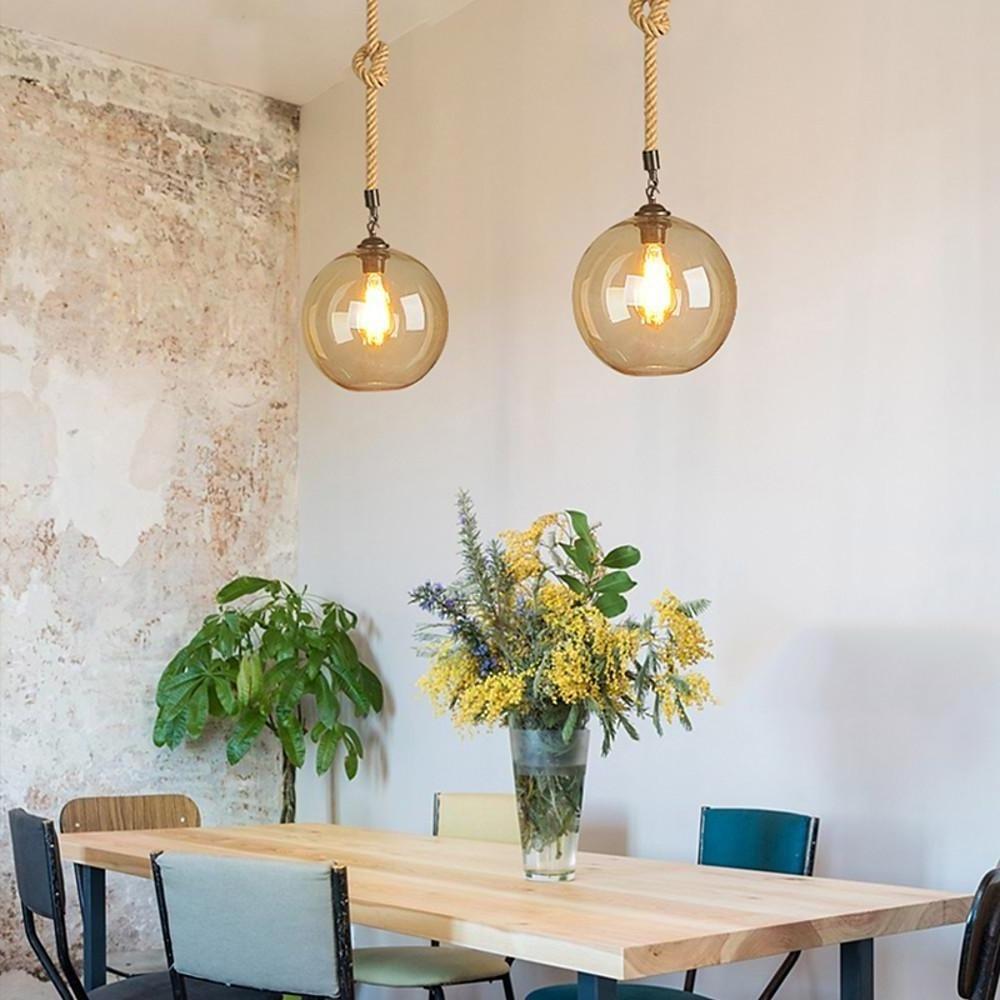 Electroplated Glass Globe Pendant Light Modern Nordic Design