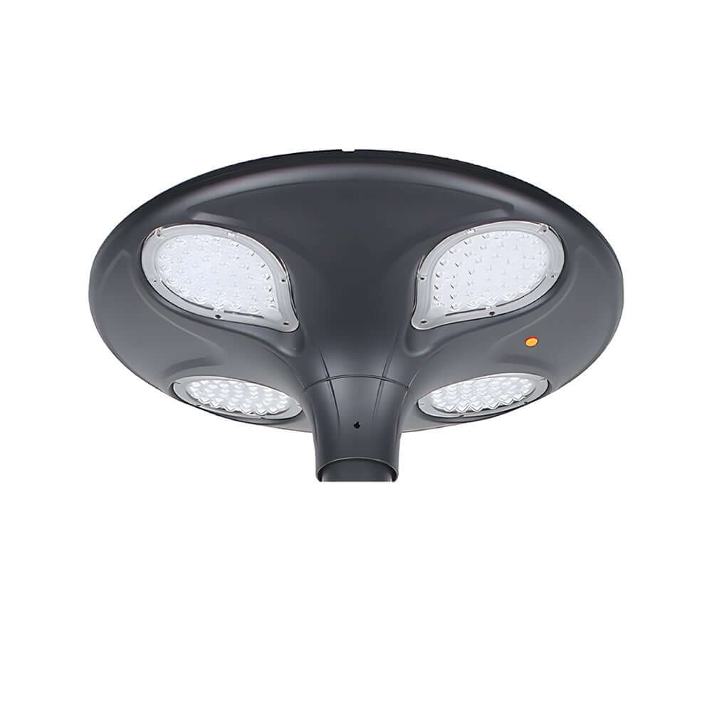 Modern Solar LED Street Light – Black Aluminum Outdoor Post Lamp