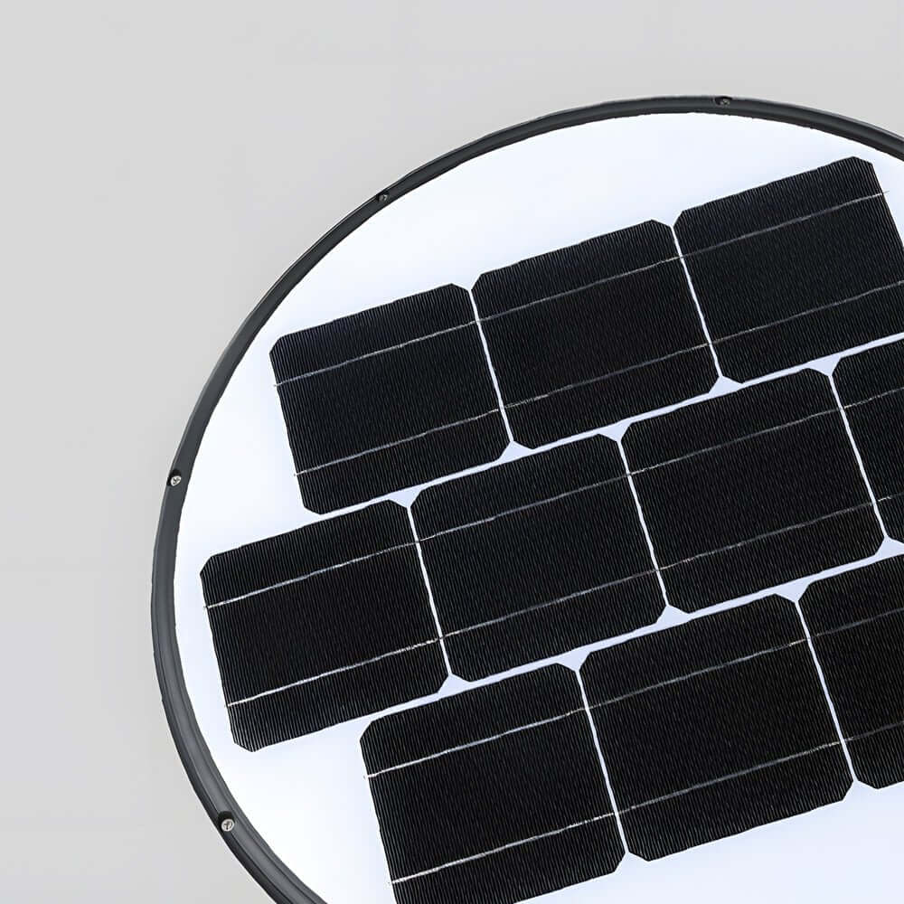 Modern Solar LED Street Light – Black Aluminum Outdoor Post Lamp