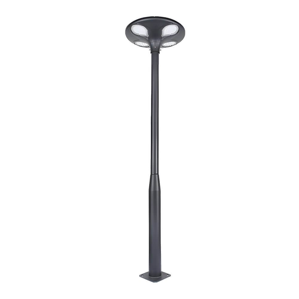 Modern Solar LED Street Light – Black Aluminum Outdoor Post Lamp