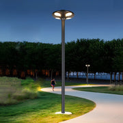 Modern Solar LED Street Light – Black Aluminum Outdoor Post Lamp