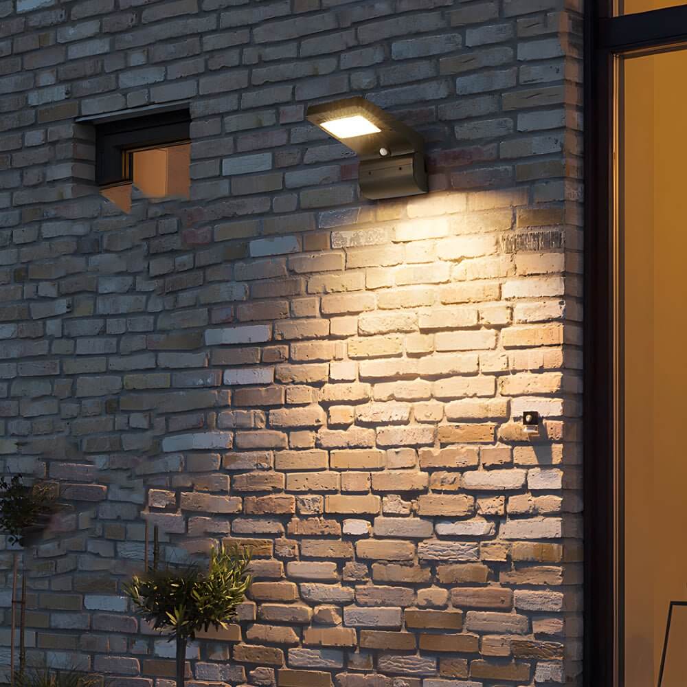 Modern Black Solar LED Outdoor Wall Light