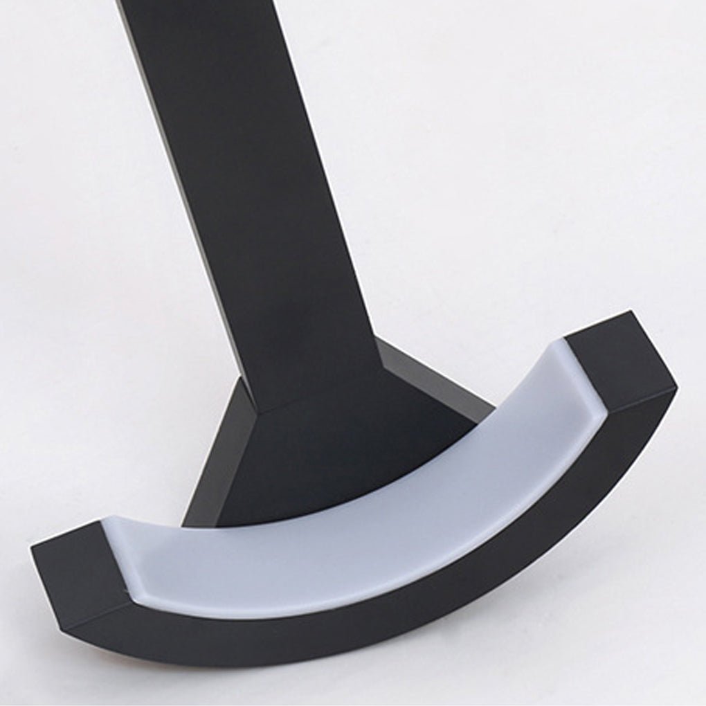 Fan-Shaped LED Lawn Pole Lamp with Motion Sensor Aluminum Black