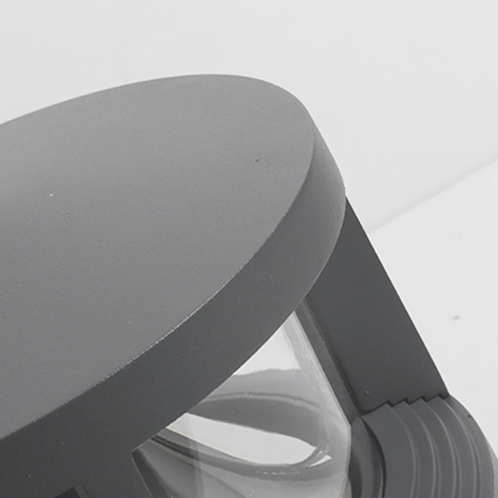 LED Outdoor Post Light - Aluminum & PC - Sand Gray Finish
