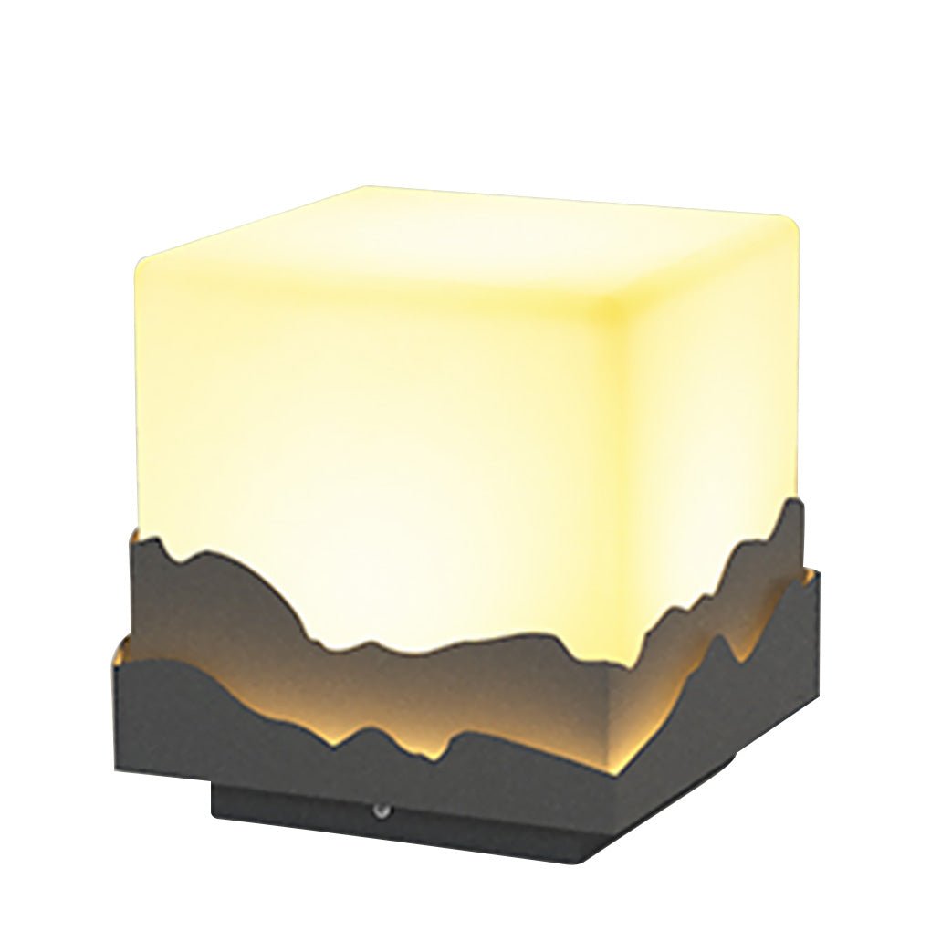 Solar Mountain Peak Post Light Waterproof LED Outdoor Landscape