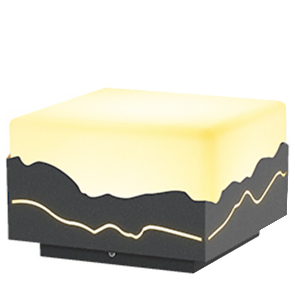 Solar Mountain Peak Post Light Waterproof LED Outdoor Landscape