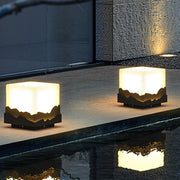 Solar Mountain Peak Post Light Waterproof LED Outdoor Landscape