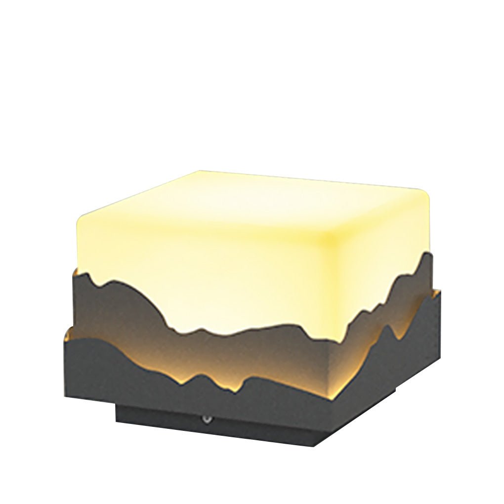 Solar Mountain Peak Post Light Waterproof LED Outdoor Landscape