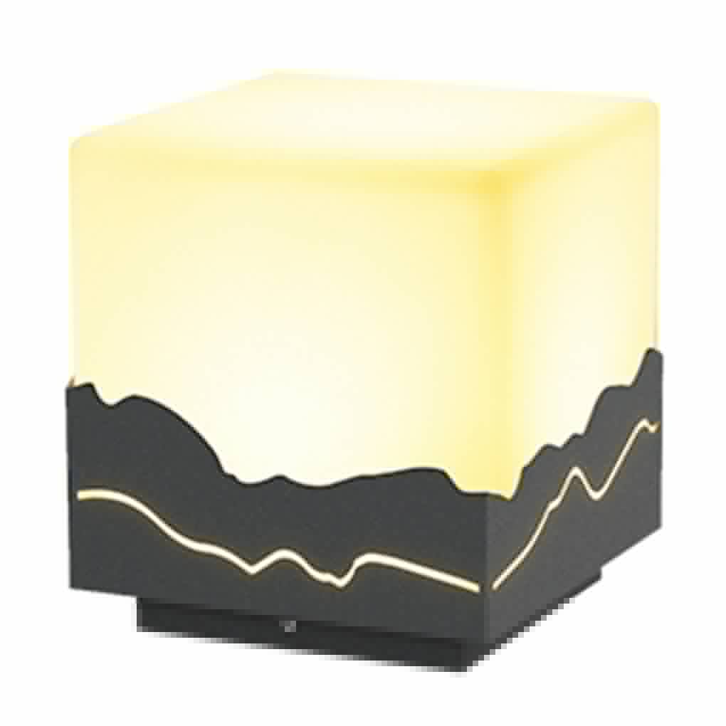 Solar Mountain Peak Post Light Waterproof LED Outdoor Landscape