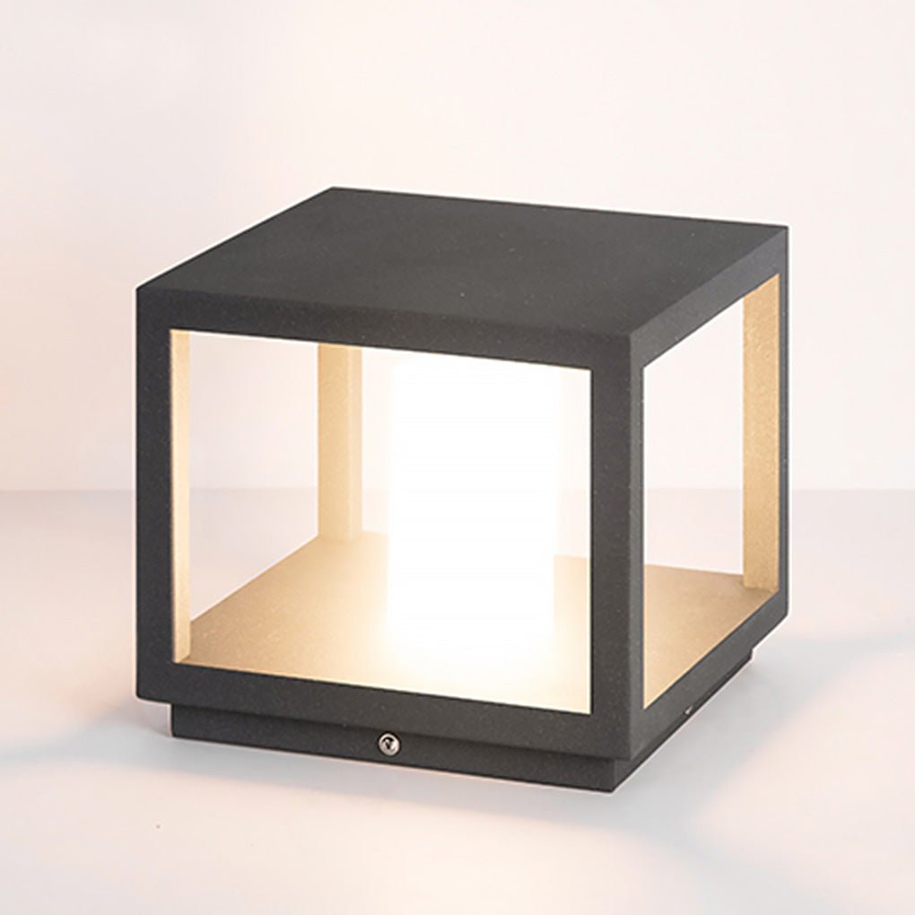 Solar LED Outdoor Post Light – Aluminum & Acrylic Landscape Lamp