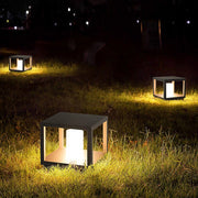Solar LED Outdoor Post Light – Aluminum & Acrylic Landscape Lamp