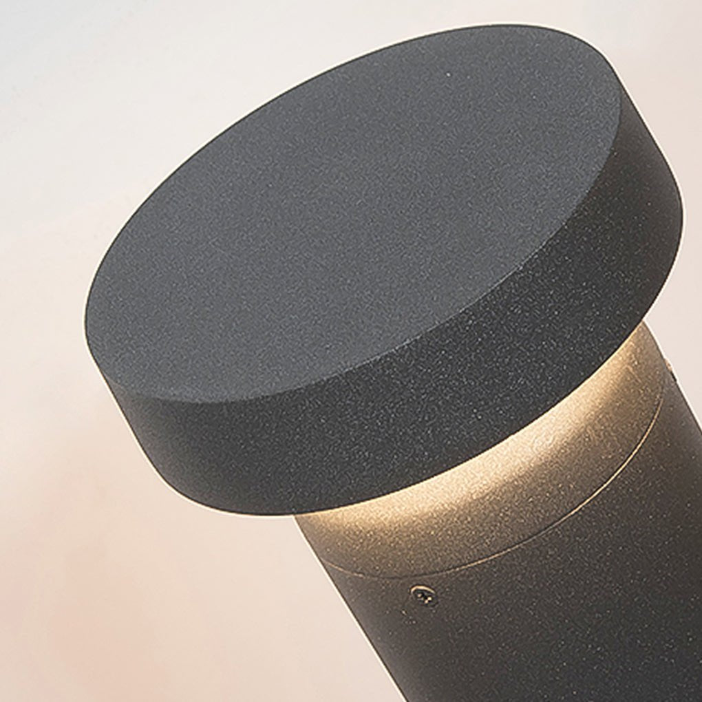 Modern Cylinder Bollard LED Garden Light Aluminum Landscape Path