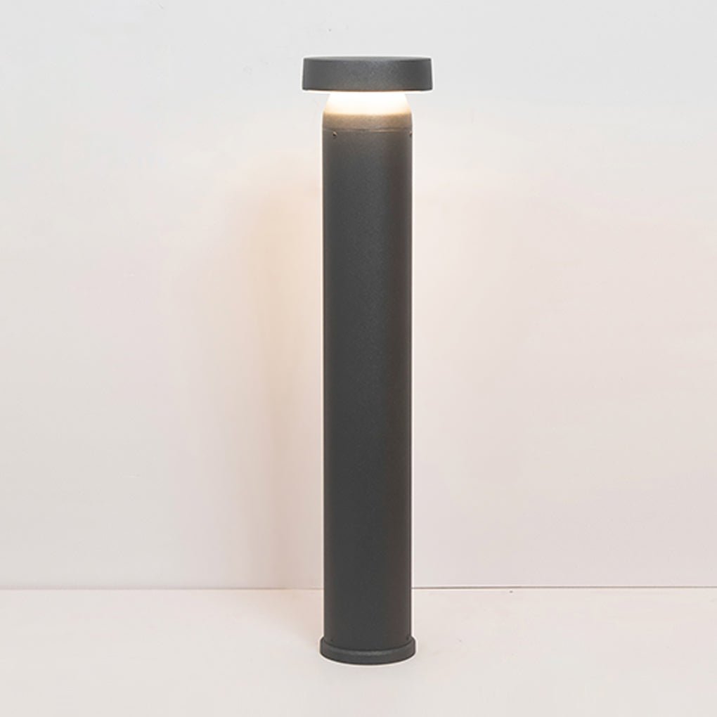 Modern Cylinder Bollard LED Garden Light Aluminum Landscape Path