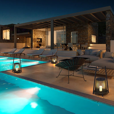 Waterproof LED Outdoor Lantern with Handle - Candle Design