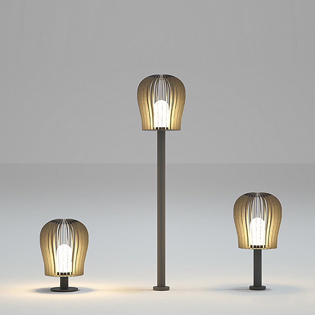 Waterproof LED Garden Post Lamp Cage Design Outdoor Lighting