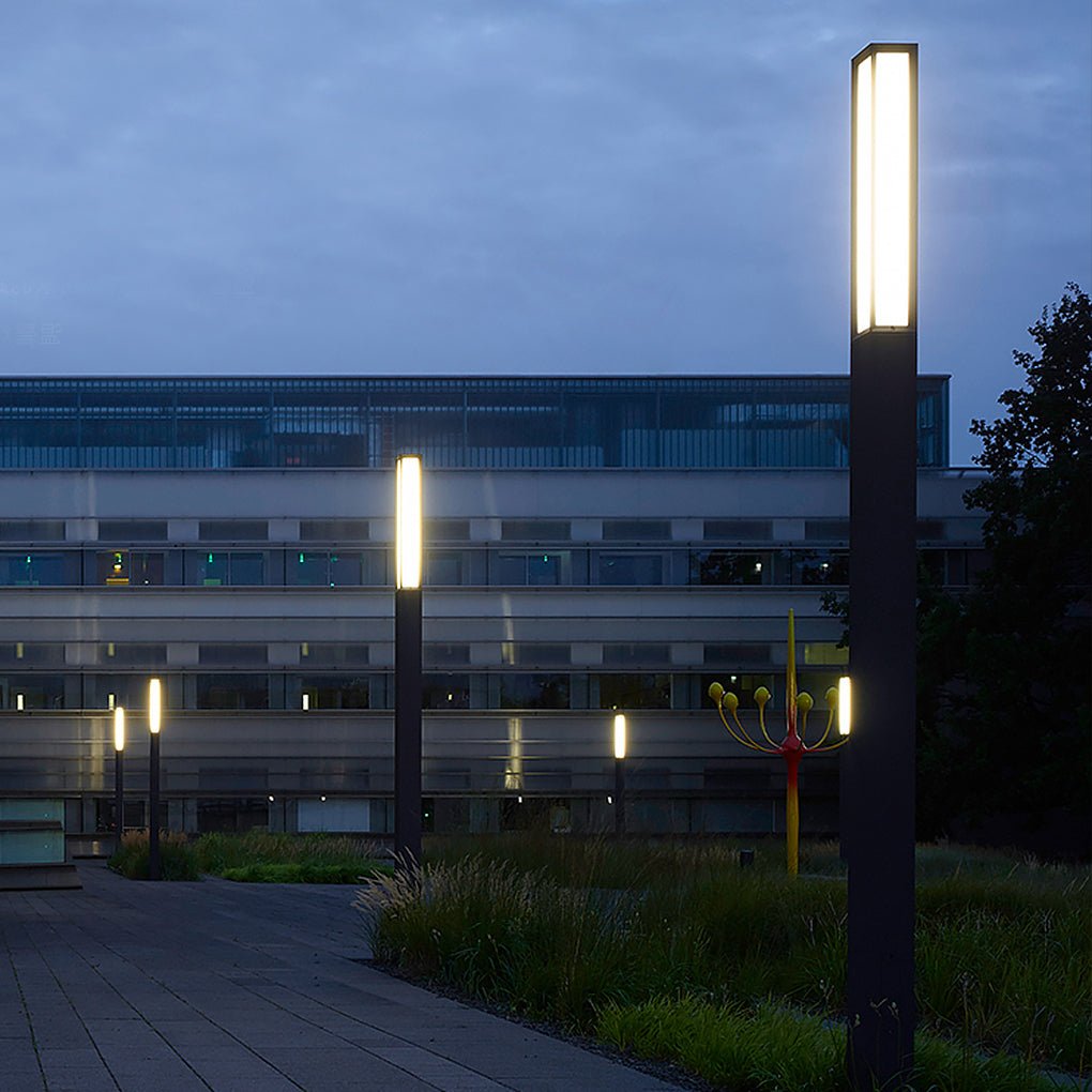 Modern LED Bollard Light Sleek Weatherproof Path Landscape Lighting