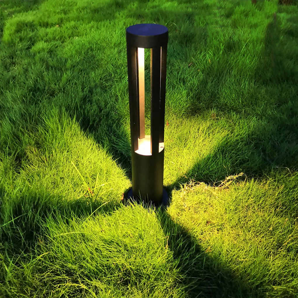 Four-Emitting Black Aluminum Outdoor LED Pathway Bollard Light
