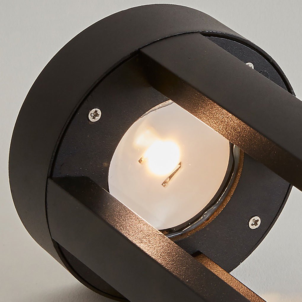 Four-Emitting Black Aluminum Outdoor LED Pathway Bollard Light