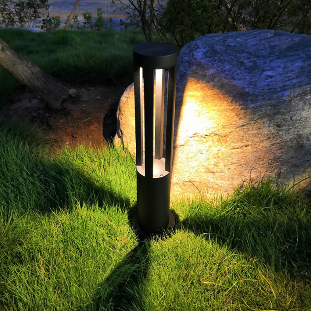 Four-Emitting Black Aluminum Outdoor LED Pathway Bollard Light