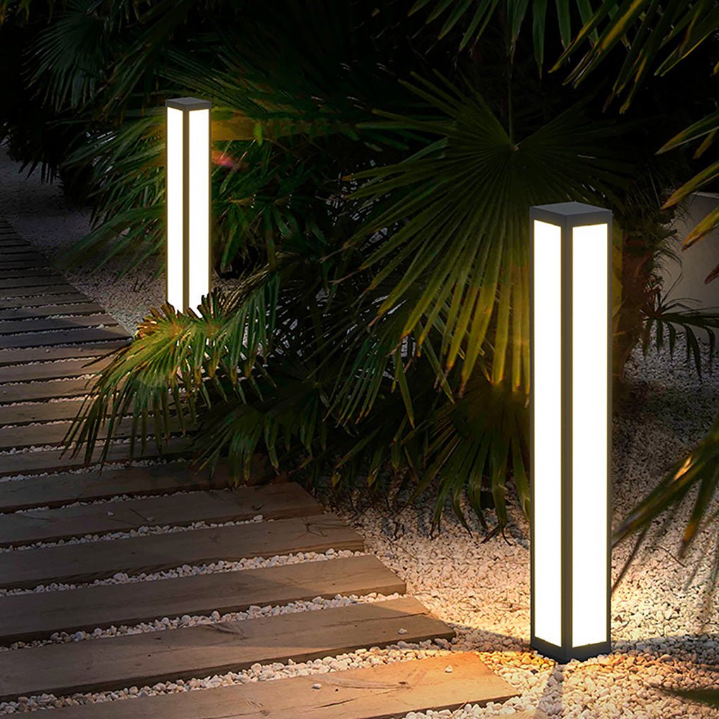 Solar Bollard Light Waterproof Aluminum Outdoor Landscape Lighting