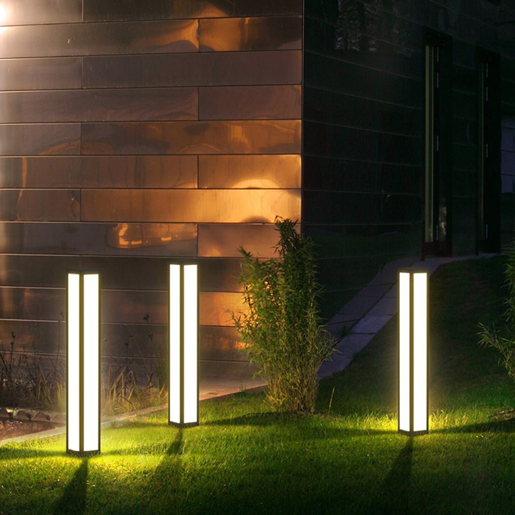 Solar Bollard Light Waterproof Aluminum Outdoor Landscape Lighting