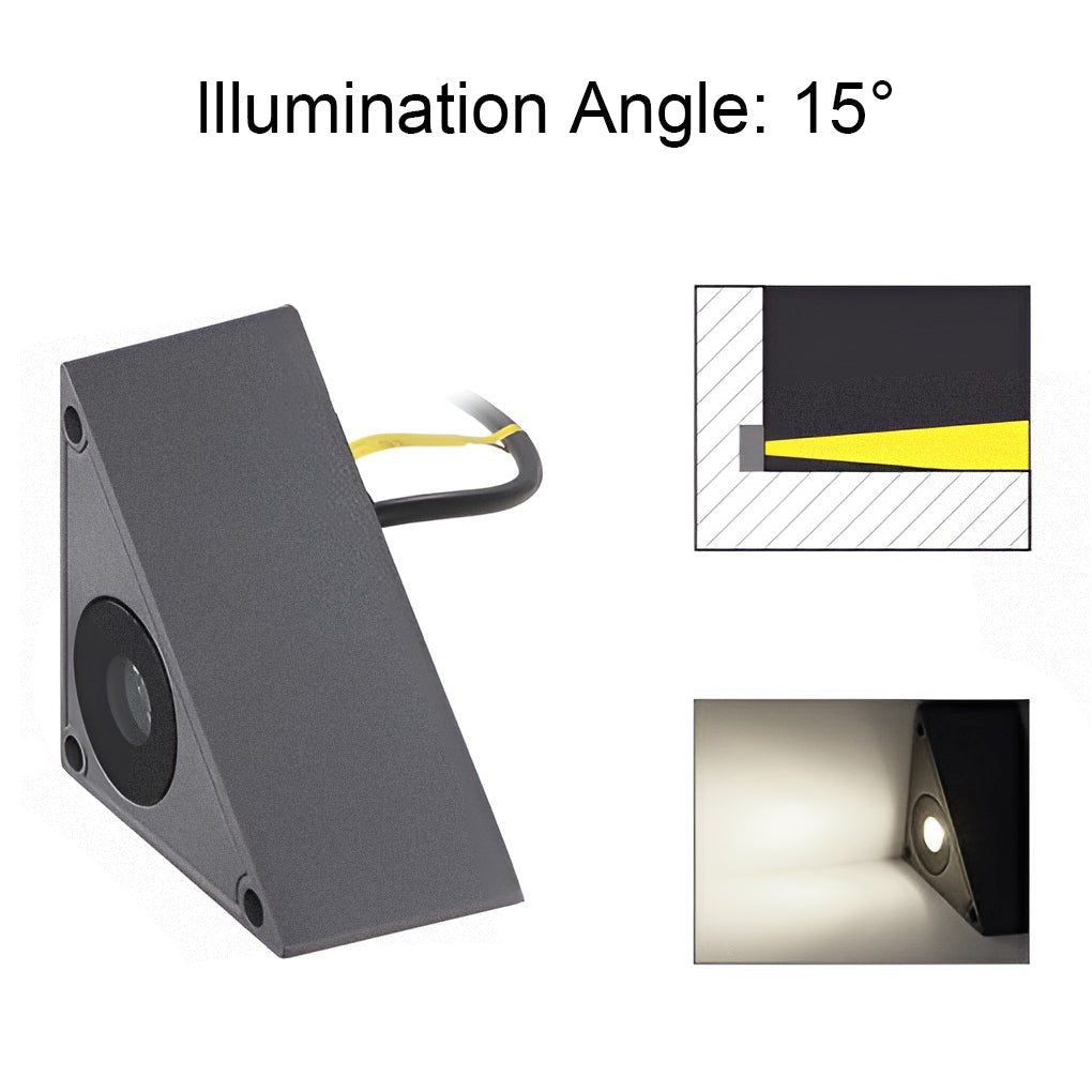 Triangle LED Step Light – Die-Cast Aluminum Outdoor Wall Mount