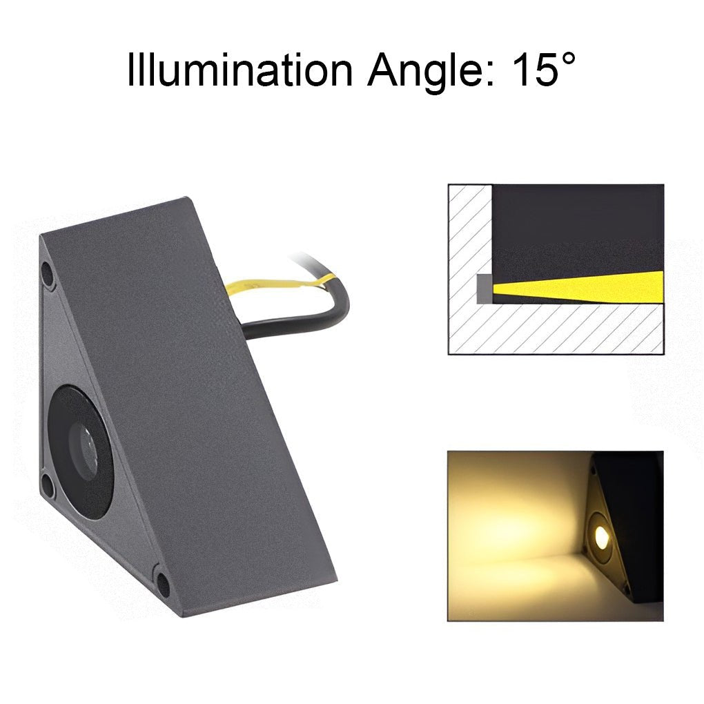 Triangle LED Step Light – Die-Cast Aluminum Outdoor Wall Mount