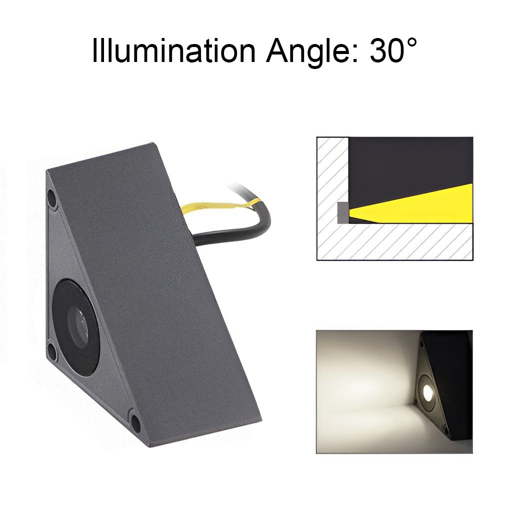 Triangle LED Step Light – Die-Cast Aluminum Outdoor Wall Mount