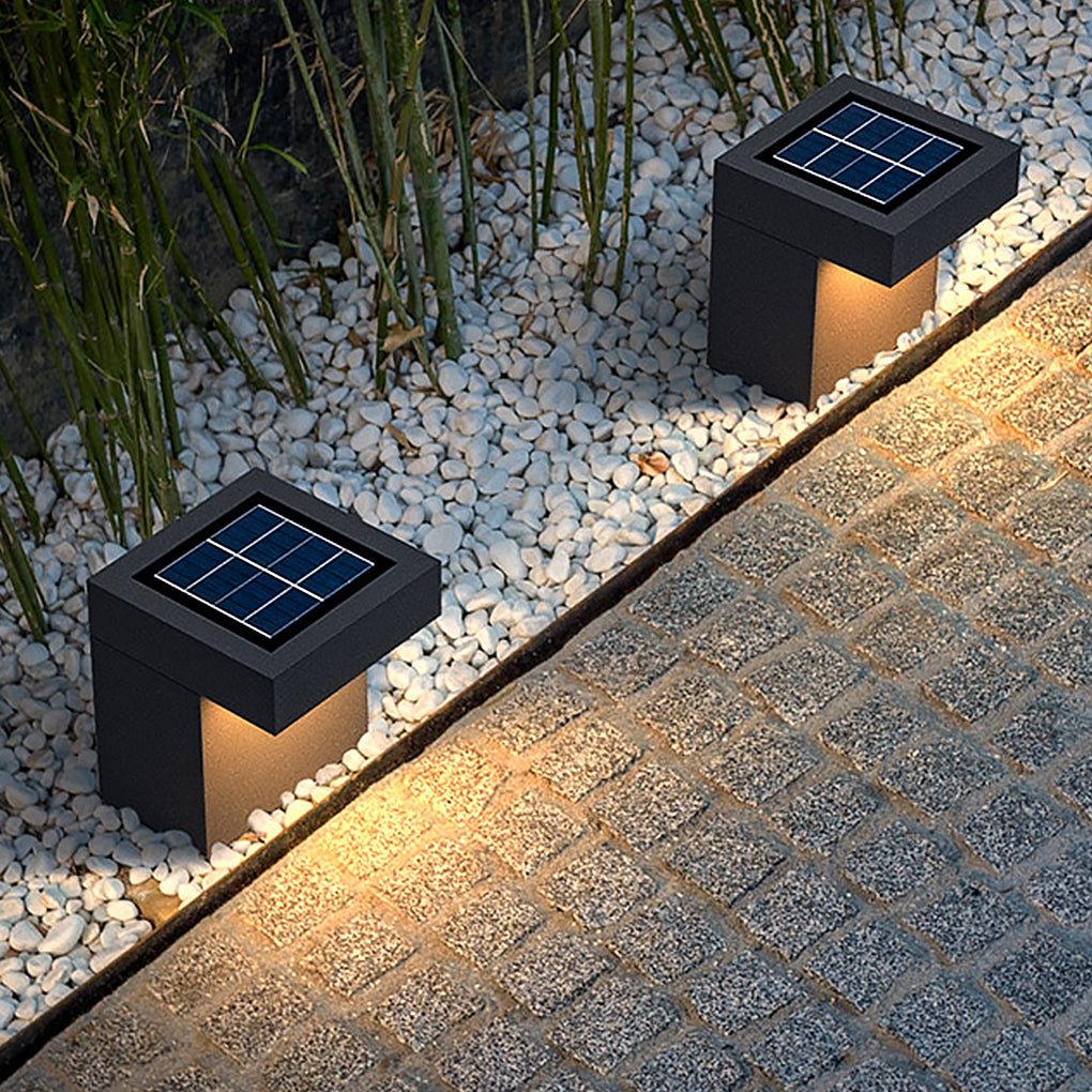 Modern Minimalist LED Outdoor Path Lamp in Gray Hardware