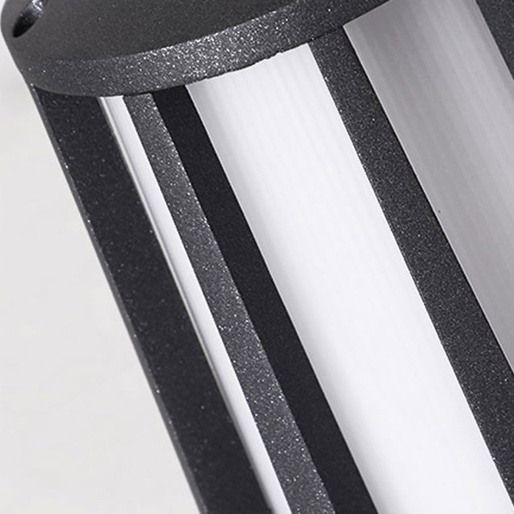 Industrial Aluminum Outdoor Post Light with Glass Shade