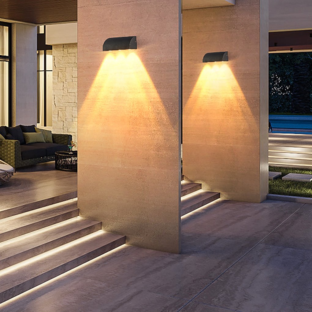Minimalist LED Outdoor Wall Light – Waterproof Aluminum Black