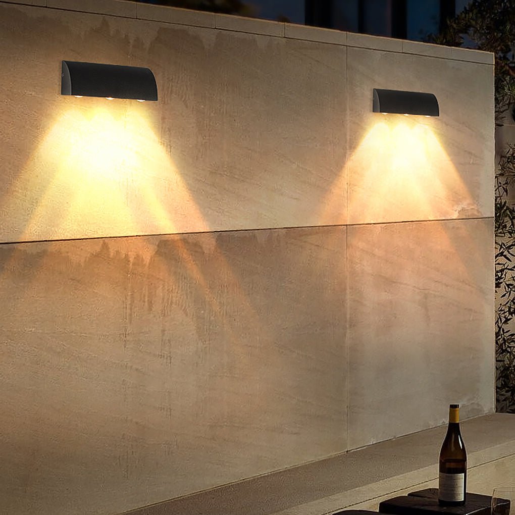 Minimalist LED Outdoor Wall Light – Waterproof Aluminum Black