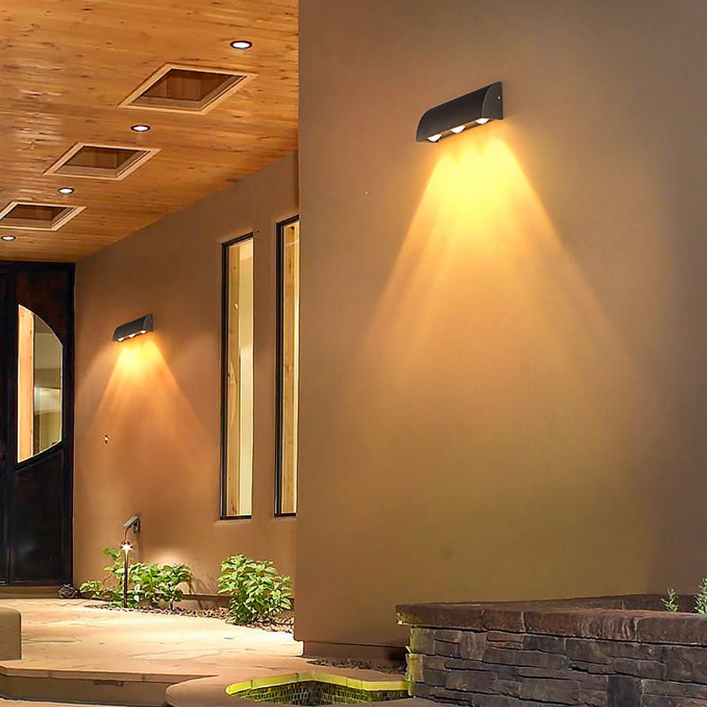Minimalist LED Outdoor Wall Light – Waterproof Aluminum Black